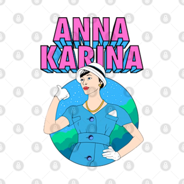 Anna Karina 60s Aesthetic Design by BlockersPixel