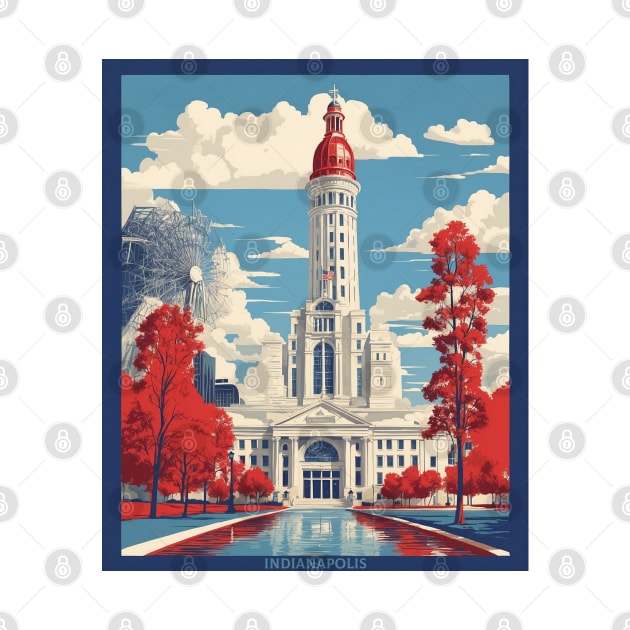 Indianapolis United States of America Tourism Vintage Poster by TravelersGems