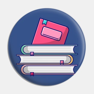 Pile of Books Pin