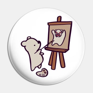 Polar Bear Self Pawtrait Pin