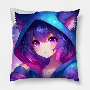 Galaxy Anime Girl Pillow