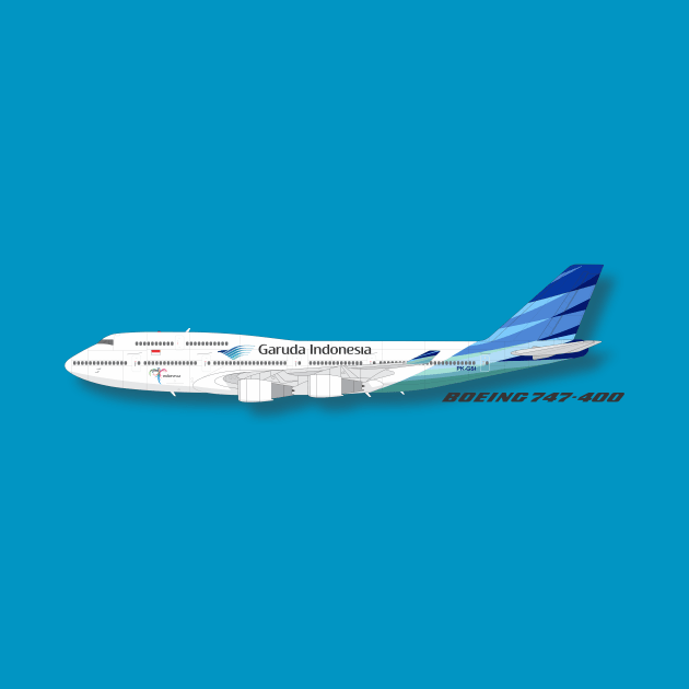 Garuda airlines Boeing 747 400 by GregThompson