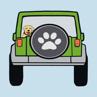 Green 4x4 Dog Rider T-Shirt