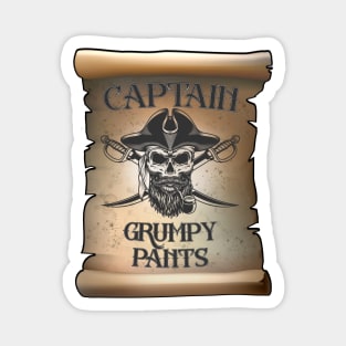 Captain grumpy pants Magnet