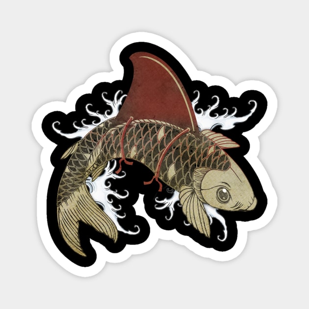 Koi Fish with a Shark Fin Magnet by Vin Zzep