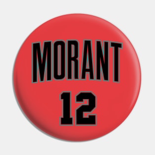 Ja Morant #12 Grizzlies black Pin