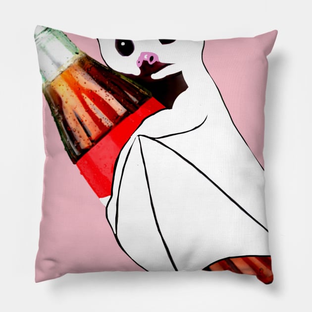 Albino Vampire Bat it’s the real thing Pillow by Diversions pop culture designs