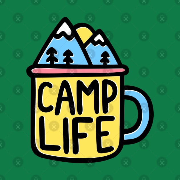 Camp life travel mug by Broccoliparadise