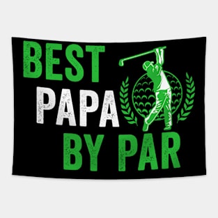 Father's Day Best Papa by Par Funny Golf Tapestry