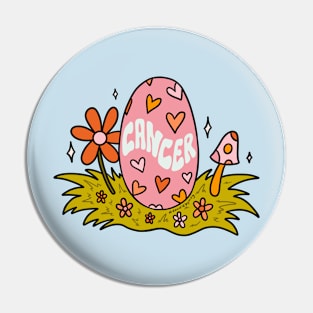 Cancer Easter Egg Pin