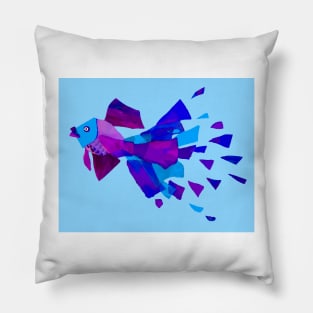 Splish-Splash ~ Blue and Purple Pillow