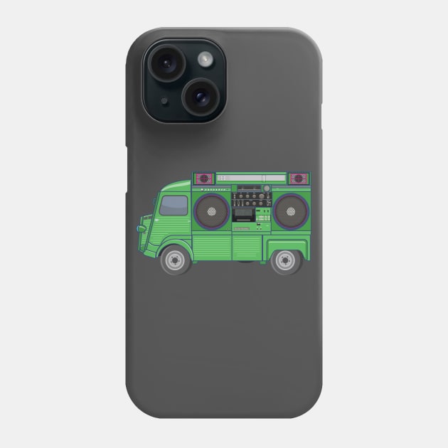 Citroen HY - Boombox Van- Huge Ghettoblaster on a Classic Van Phone Case by Boogosh