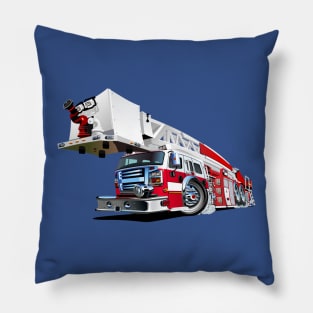 Cartoon Fire Truck Pillow