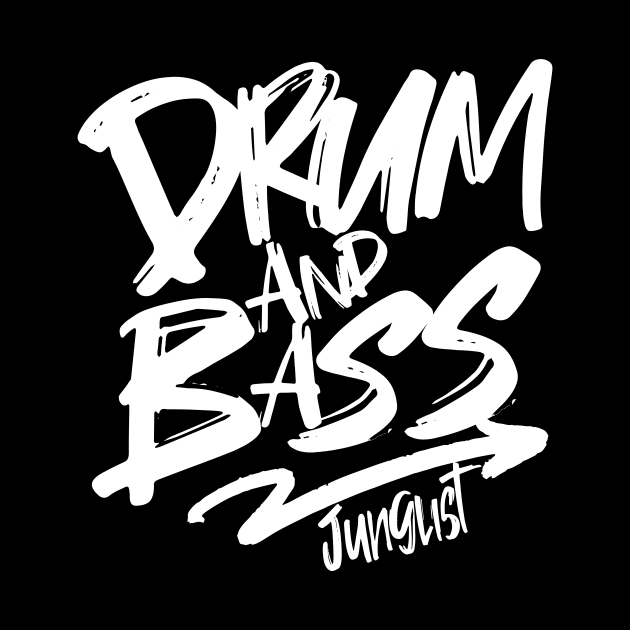 DRUM AND BASS  - Junglist Signature (white) by DISCOTHREADZ 