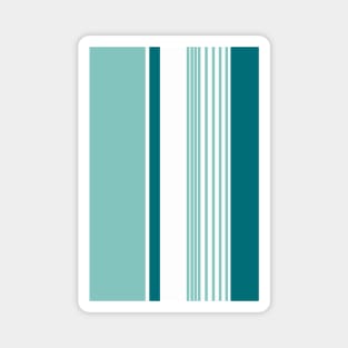 Color Block Stripes Teal Magnet