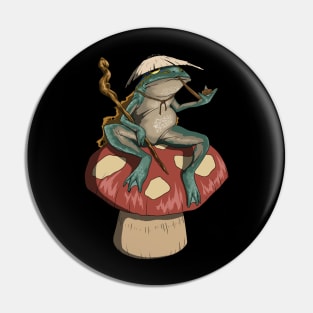 Ronin frog chilling on a toadstool Pin