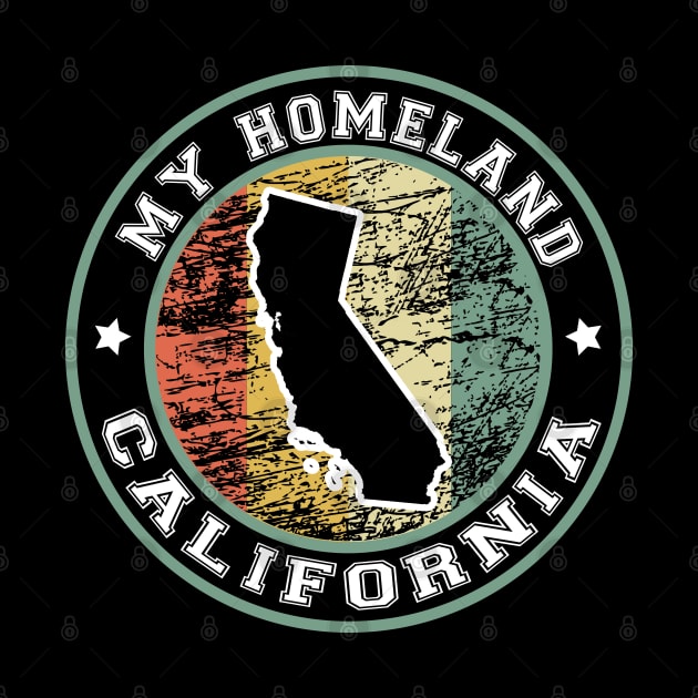 Homeland California state USA vintage by LiquidLine