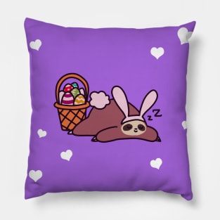 I Love You - Easter Bunny Sloth Pillow