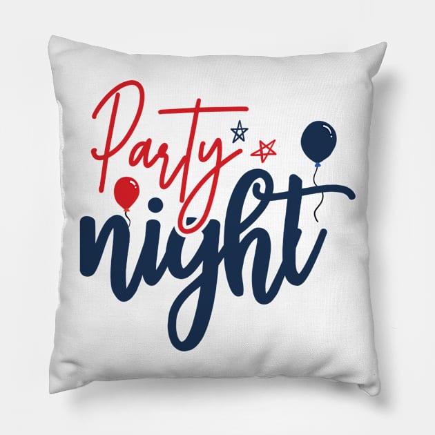 Party Night Pillow by Rizaldiuk