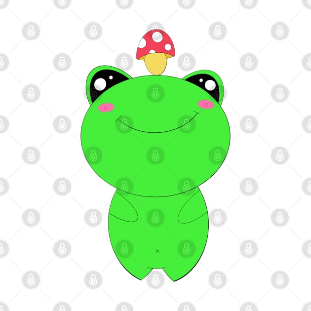 Kawaii mushroom frog by yudoodliez