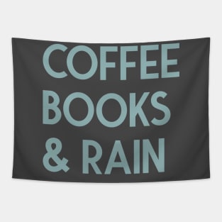 Coffee, Books, & Rain Tapestry