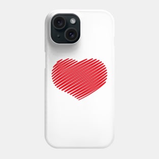 Drawn Heart Symbol (Love / Scribble / Round) Phone Case