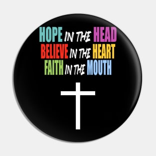 HOPE BELIEVE FAITH Pin