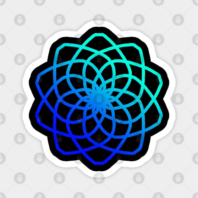 Blue Mandala Magnet by Kami_Mi