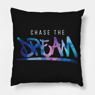 Chase The Dream Graffiti Quote Space Illustration Pillow