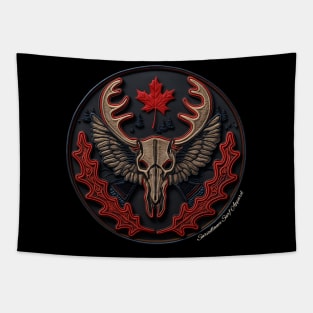 Tribal Moose Skull Tapestry