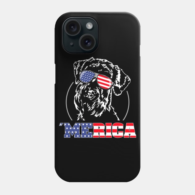 Giant Schnauzer American Flag Merica patriotic dog Phone Case by wilsigns