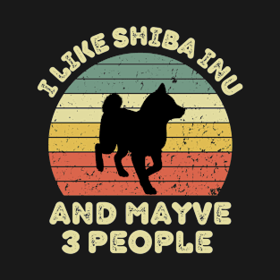 I like shiba inu and maybe 3 people T-Shirt