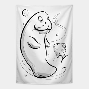 Happy Manatee Tapestry