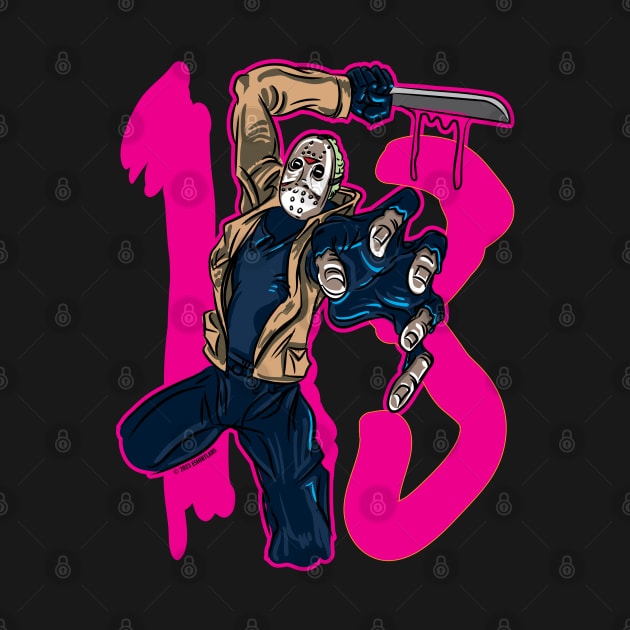 Jason Voorhees swing a machete by eShirtLabs