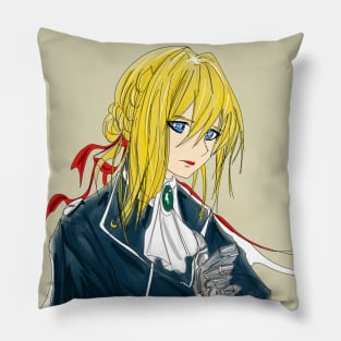 violet evergarden in novel art Pillow