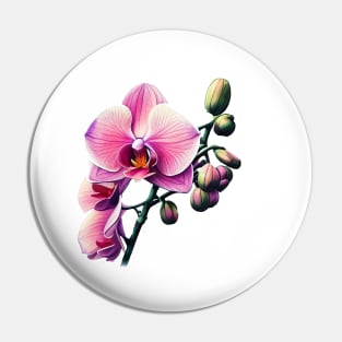 Pink Orchid Pin