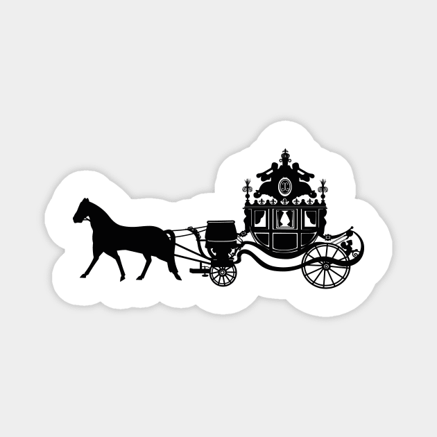 Silhouette of the coach for the coronation of Charles X Magnet by dreamtravel