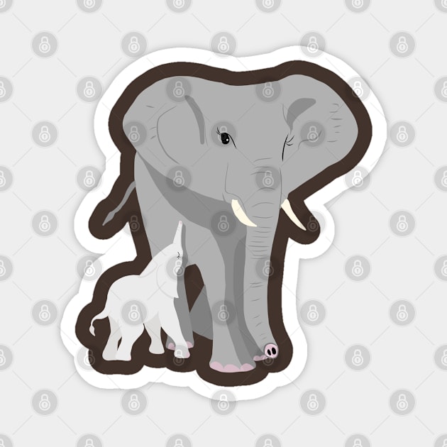 We, the Mammals - Elephant! Magnet by Clarissa Mond