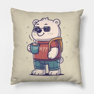 Polar bear coffee Pillow