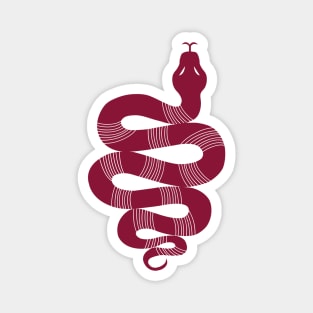Large Snake burgundy Magnet