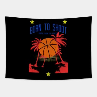 Basketball Born to shoot playbook 01 Tapestry