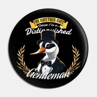 The Distinguished Duck Gentleman Pin