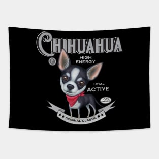 Chihuahua wearing red bandana Tapestry