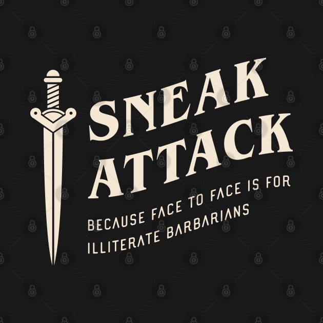 Rogue Sneak Attack Funny Tabletop RPG by pixeptional