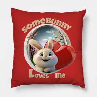 Somebunny Loves me Pillow