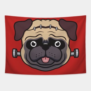 Frankenstein pug Tapestry