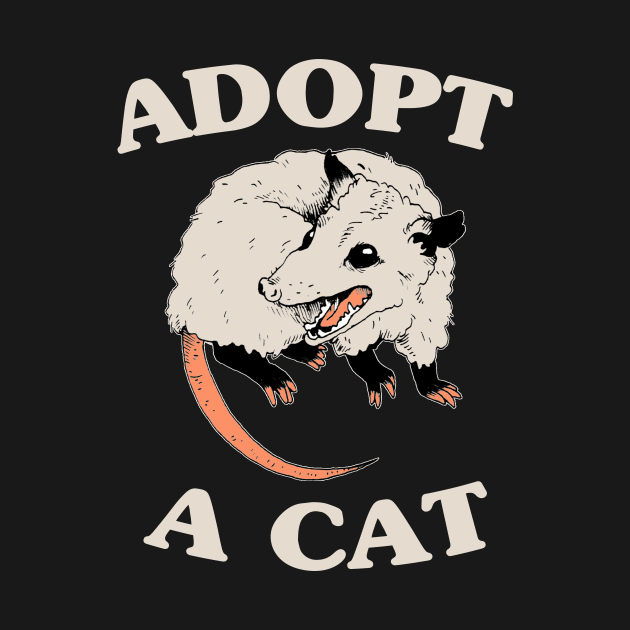 Adopt A Cat - Opossum by LMW Art