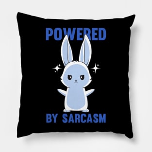 Hilarious Cute Bunny Sarcasm Sarcastic Rabbit Dark Humor Pillow