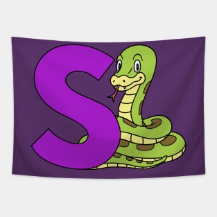 Letter S with Snake Tapestry