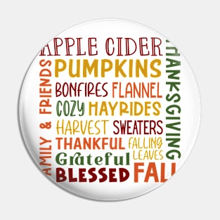 I Love Fall Pin